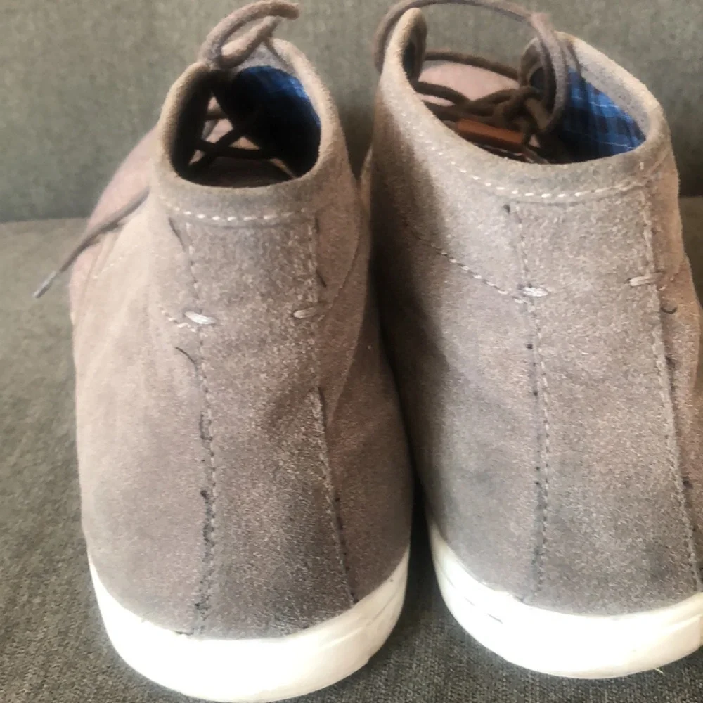 Ben Sherman Gray Suede/Linen Chukka Boot Sz 13